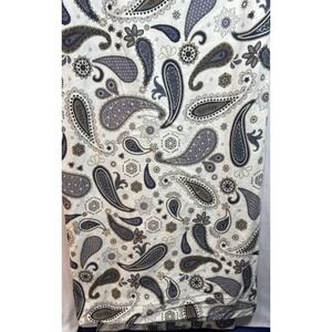 IKEA Sotblomster Paisley Medallion Duvet Cover Full Size White Blue Tan 82 X 82